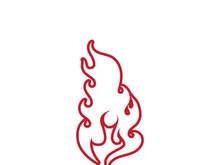 Fire flame logo vector illustration desig