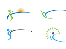 Healthy life Human character logo sign illustration