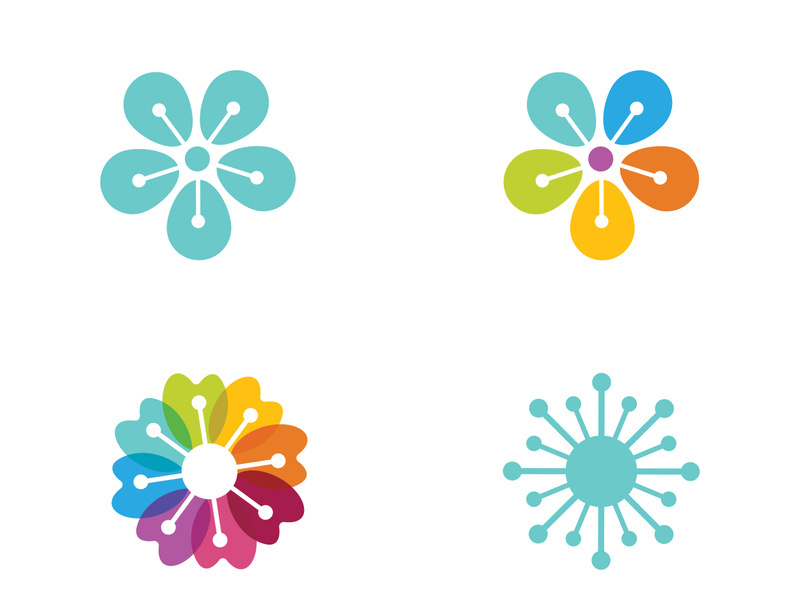 flower vector icon design template