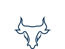 Bull head logo vector icon design illustration