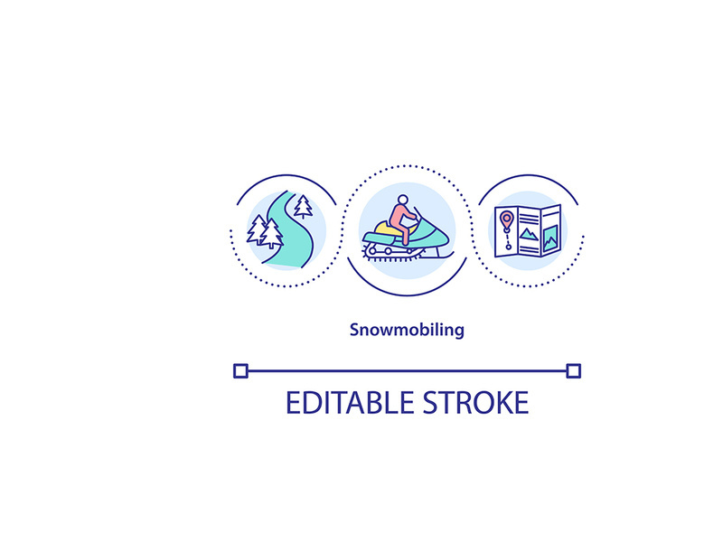 Snowmobiling concept icon