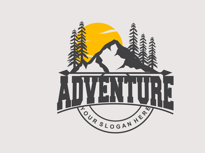 Mountain Logo, Nature Landscape Vector