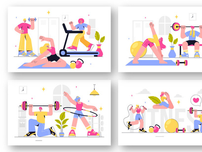 9 Fitness and Gym Illustration