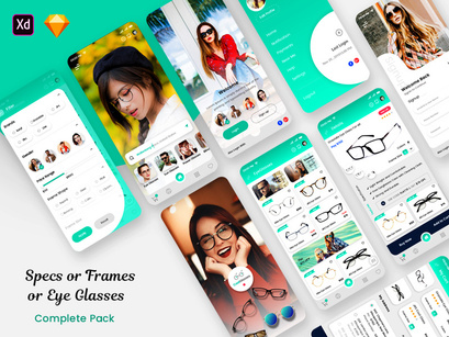 Specs or Eye Glasses Online Shopping Store UI Kit