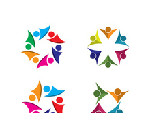 People group and community logo icon illustration design vector