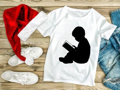 Child Studying Book Silhouette