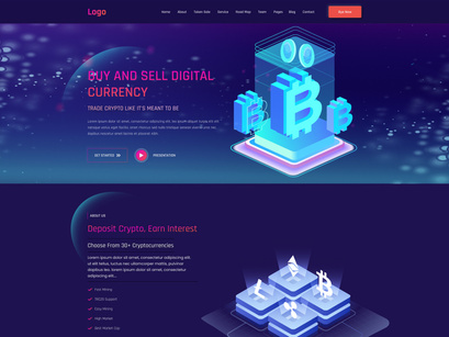 Cryptocurrency Website & Landing Page