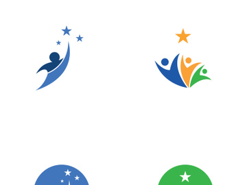 People star logo design to achieve a success or dream. preview picture