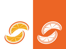 Orange logo design vector icon illustration design