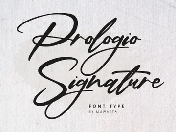 Prologie Signature Font preview picture