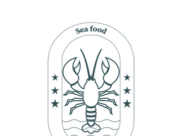 Vintage lobster logo preview picture