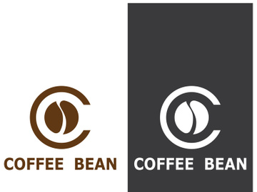 Coffee bean logo for cafe, business, label. preview picture