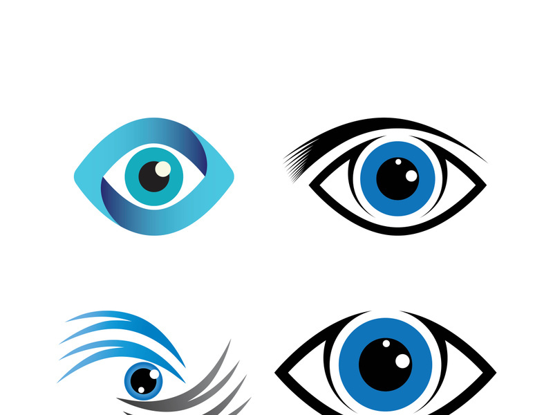 Branding identity corporate eye care vector logo design