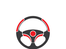 Steering Wheel vector image logo icon