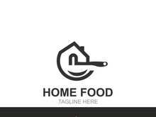 Home Food Creative idea of logo. Home Cooking, home food logotype template