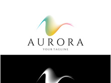 aurora logo design icon illustration vector template
