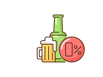 Non alcoholic beer RGB color icon preview picture