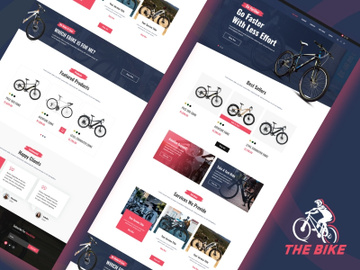 The Bike UI Template Designed in Adobe XD preview picture