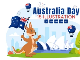 15 Happy Australia Day Illustration preview picture