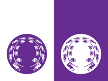 Fresh lavender flower logo vector flat design