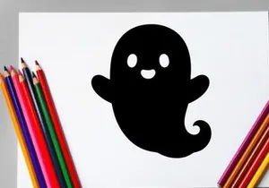 Cute Ghost Illustration for Halloween or Kids' Design Projects