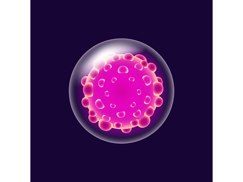 Body virus realistic vector illustration