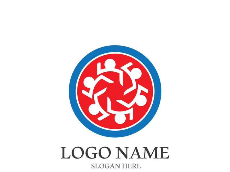 Community, network and social icon design template