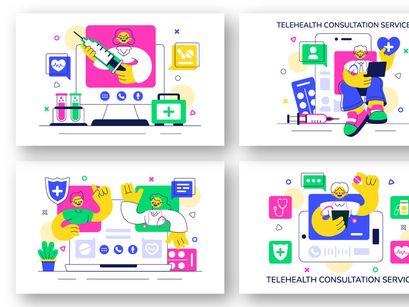 10 Telehealth Consultation Service Illustration