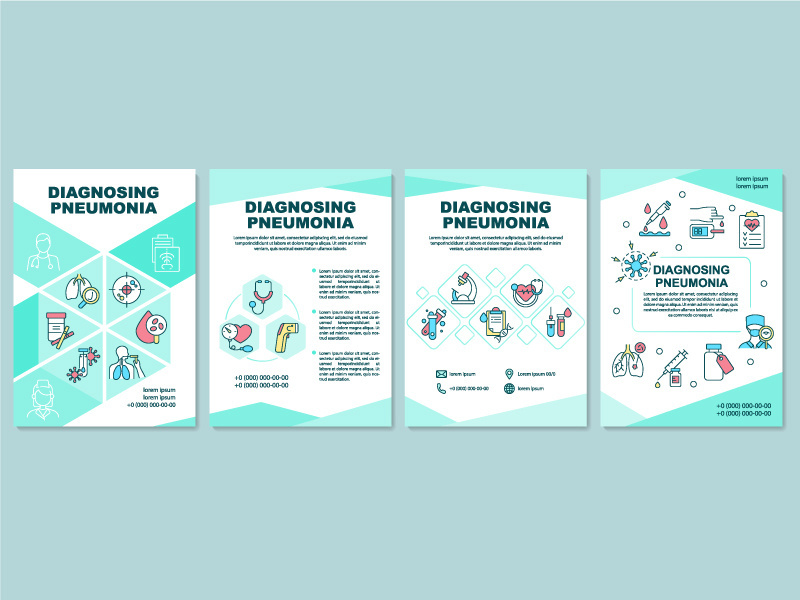 Diagnosing pneumonia brochure template