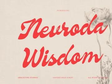 Nevroda Wisdom | Vintage Bold Script preview picture