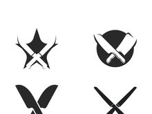 Knife logo icon template and symbol vector design illustration