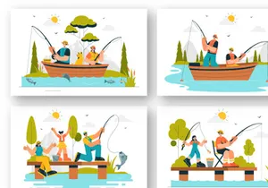 8 Fishing Adventure Illustration