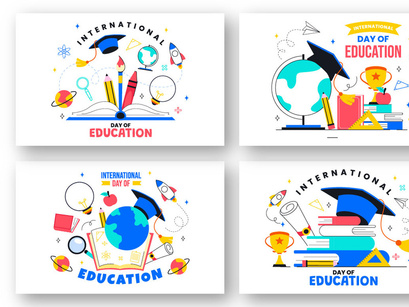 11 International Day of Education Illustration