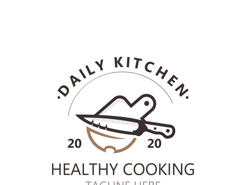 Cooking logo design. Icon or symbol inspration simple line for restaurant business