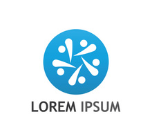 People social community logo design with creative idea