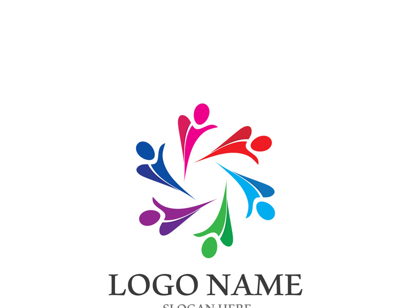 people group and community logo icon illustration design vector