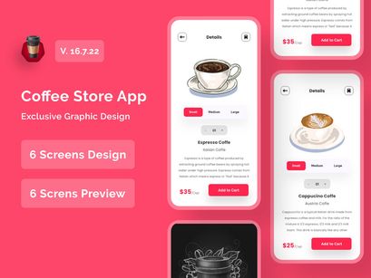 Coffee Store App UI Kits