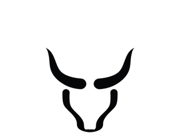 Retro vintage bull head horns logo. preview picture