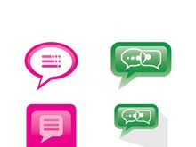 Speech bubble icon Logo template vector illustration