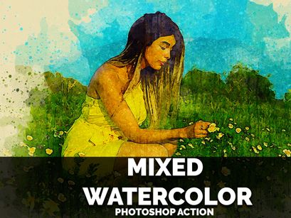 20 in 1 Watercolor Photoshop Actions