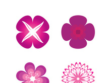 Flower vector icon design template illustration