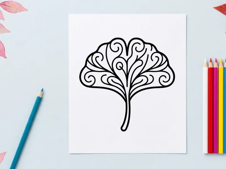 Elegant decorative tree illustration for design projects. Artistic line art with intricate detailing, suitable for branding and creative visuals.