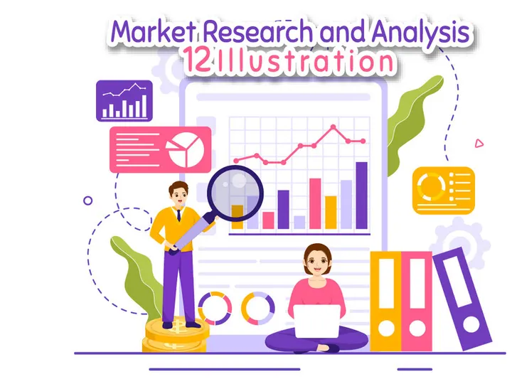 12 Market Research and Analysis Illustration
