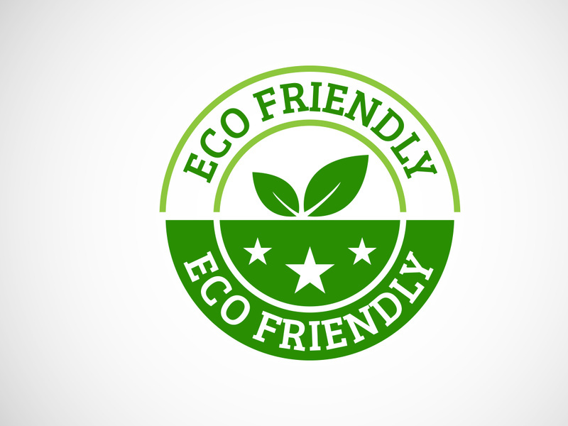 Eco friendly icon. Eco friendly and organic labels sign. Healthy natural product label design vector illustration