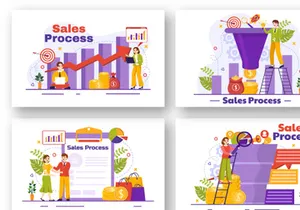 12 Sales Process Illustration
