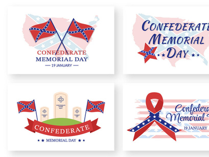 10 Confederate Memorial Day Illustration