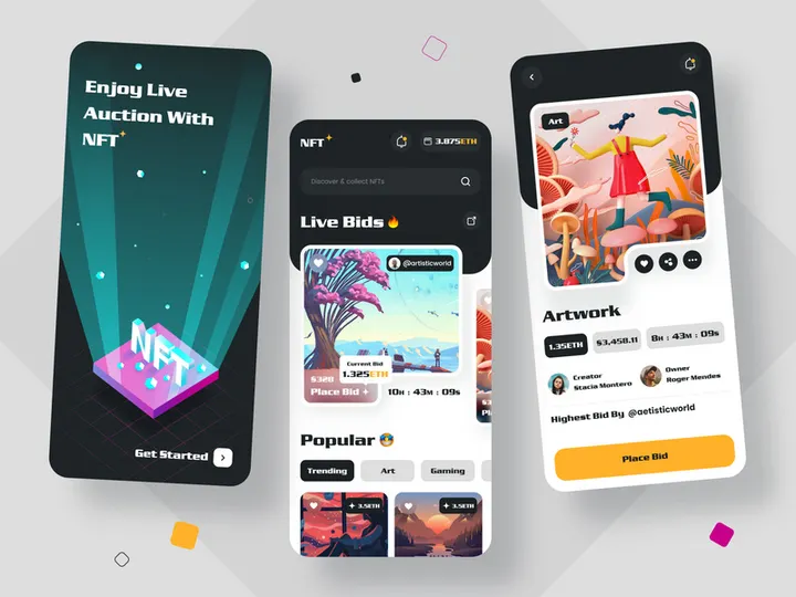 NFT Marketplace App Design preview picture