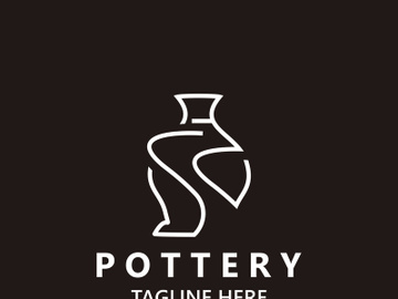 Pottery logo design handmade, creative traditional mug craft concept inspiration nature workshop preview picture