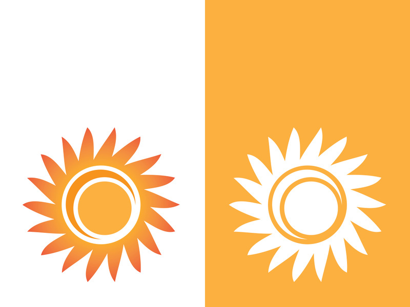 Sun vector illustration icon logo template design