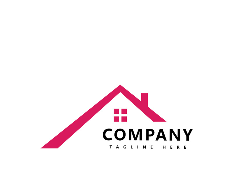 Real estate logo template vector.Abstract house icon